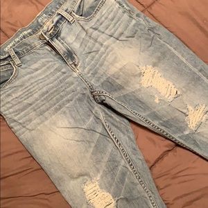 Distressed jeans